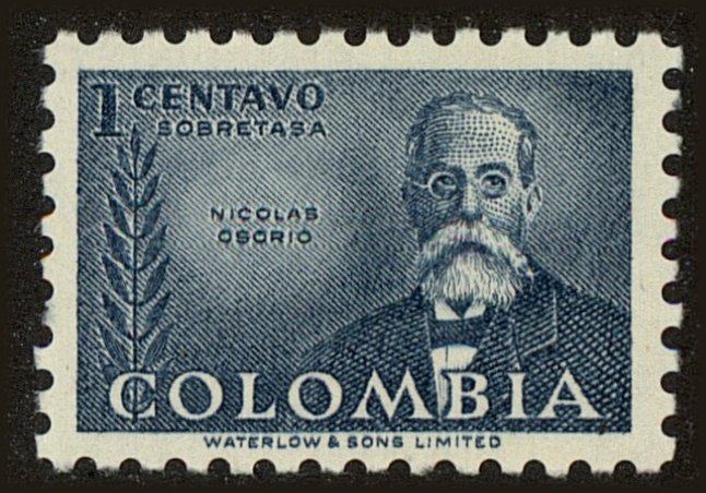Front view of Colombia 597 collectors stamp
