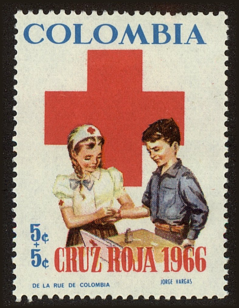 Front view of Colombia B1 collectors stamp