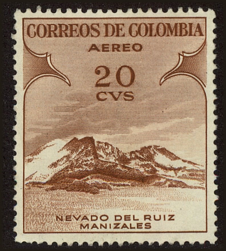 Front view of Colombia C243 collectors stamp