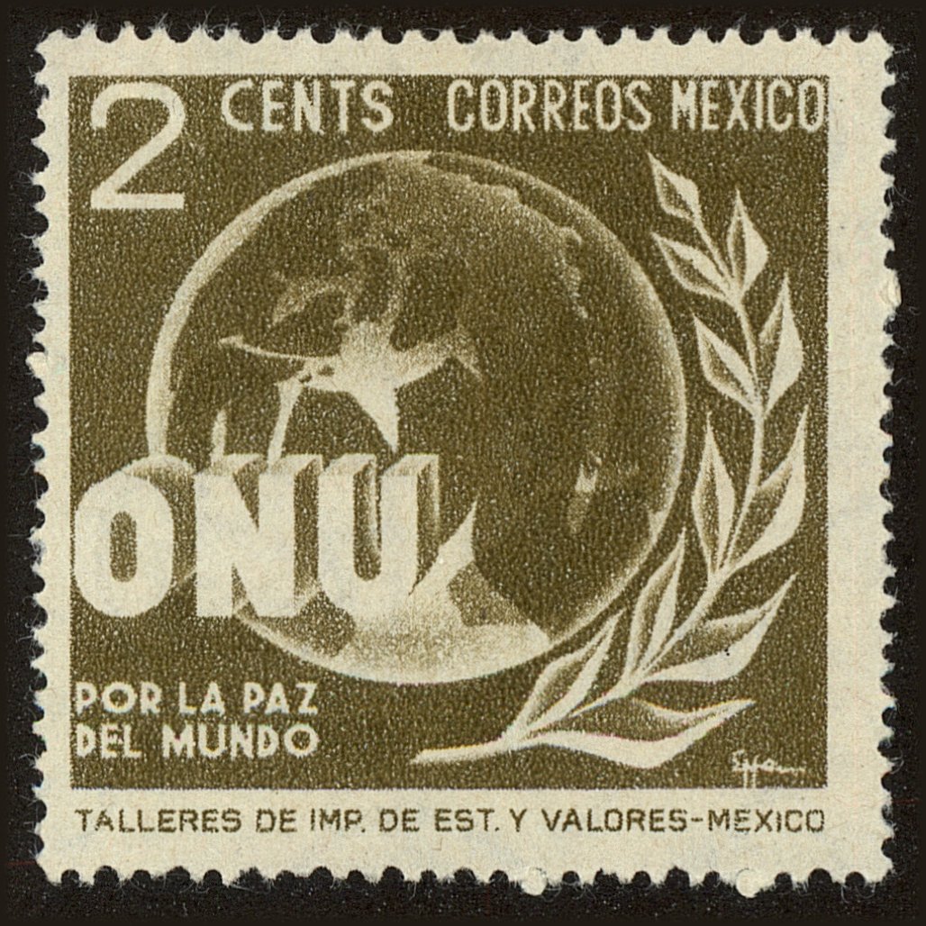 Front view of Mexico 813 collectors stamp