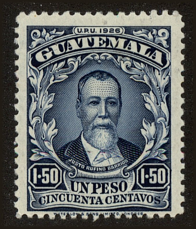Front view of Guatemala 224 collectors stamp