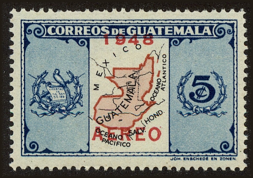 Front view of Guatemala C157 collectors stamp