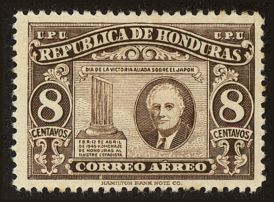 Front view of Honduras C158 collectors stamp