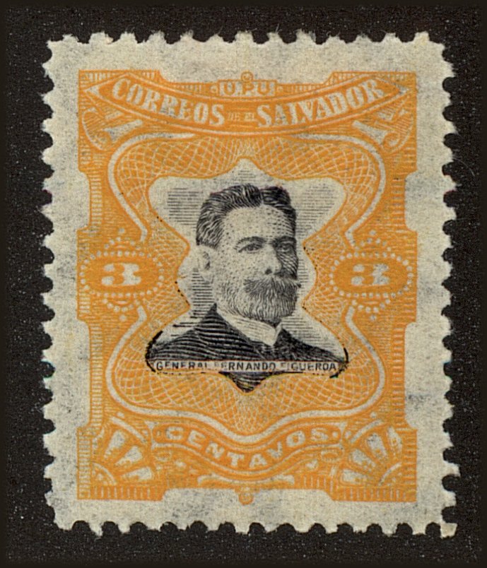 Front view of Salvador, El 380 collectors stamp