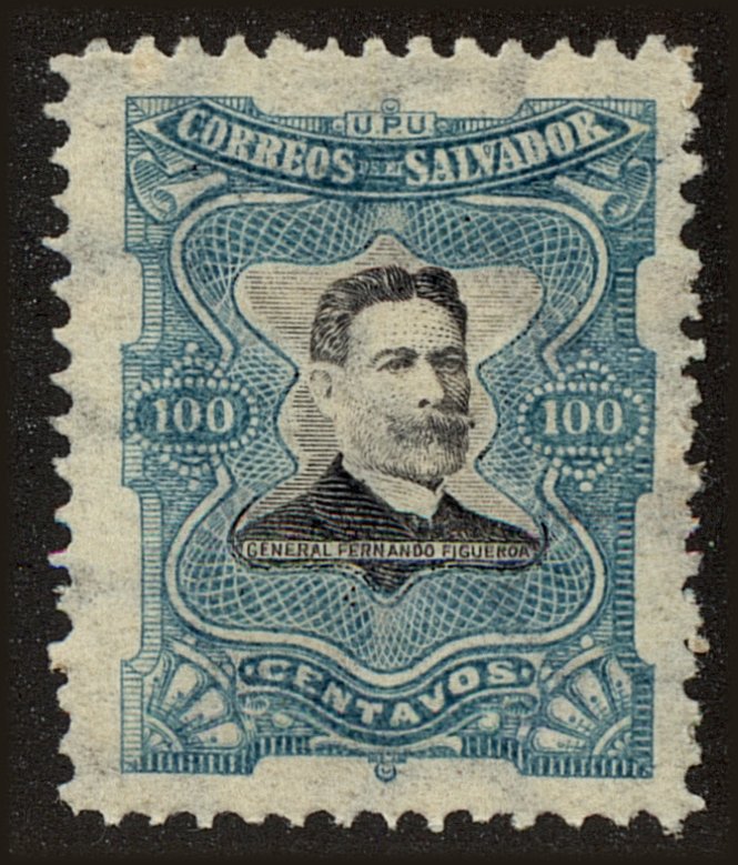 Front view of Salvador, El 390 collectors stamp