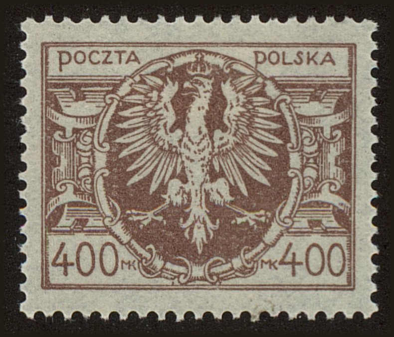 Front view of Polish Republic 168 collectors stamp