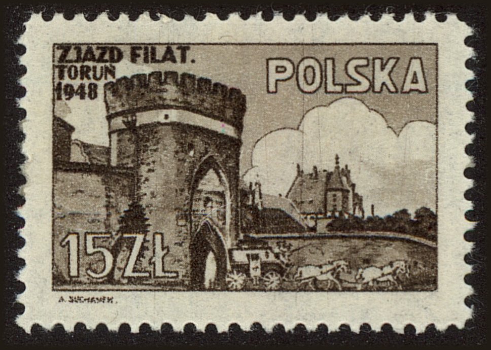 Front view of Polish Republic 434 collectors stamp