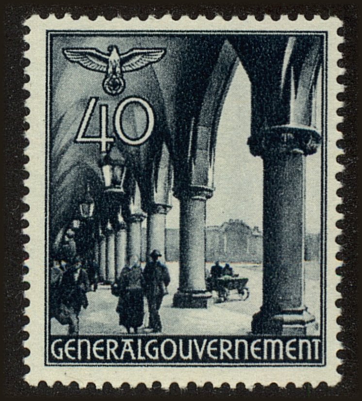 Front view of Polish Republic N66 collectors stamp