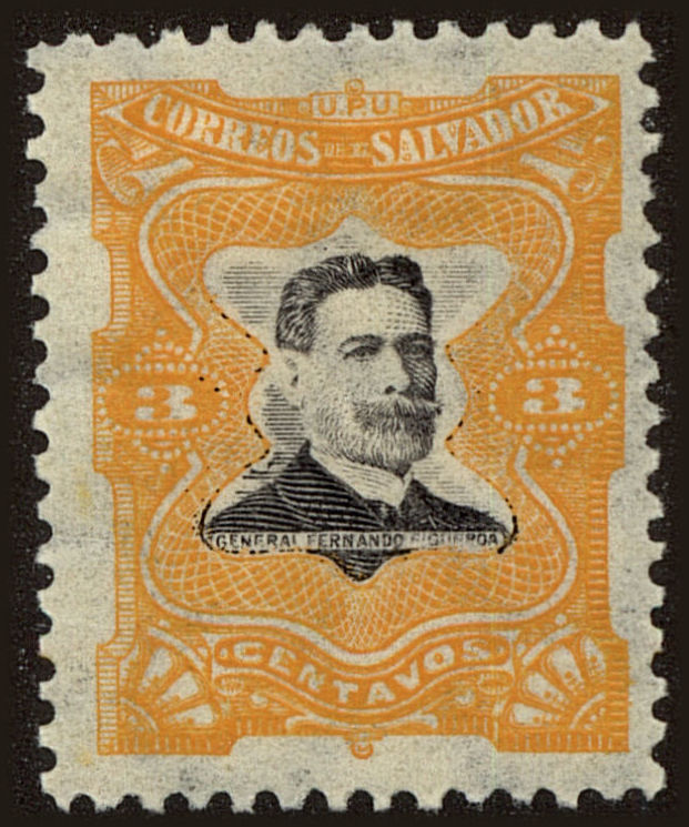 Front view of Salvador, El 380 collectors stamp