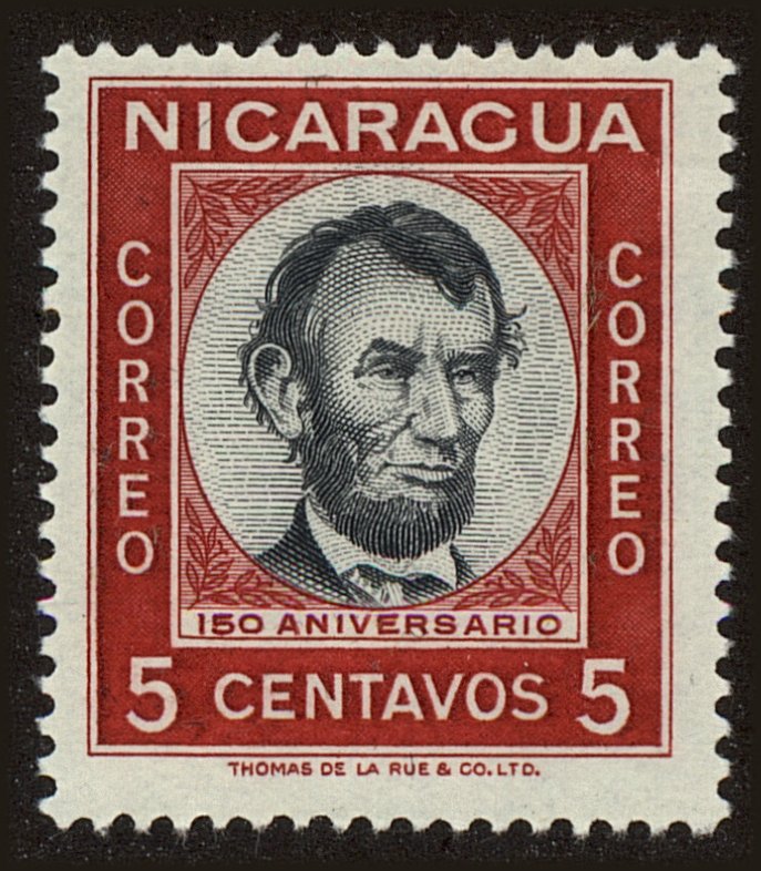 Front view of Nicaragua 824 collectors stamp