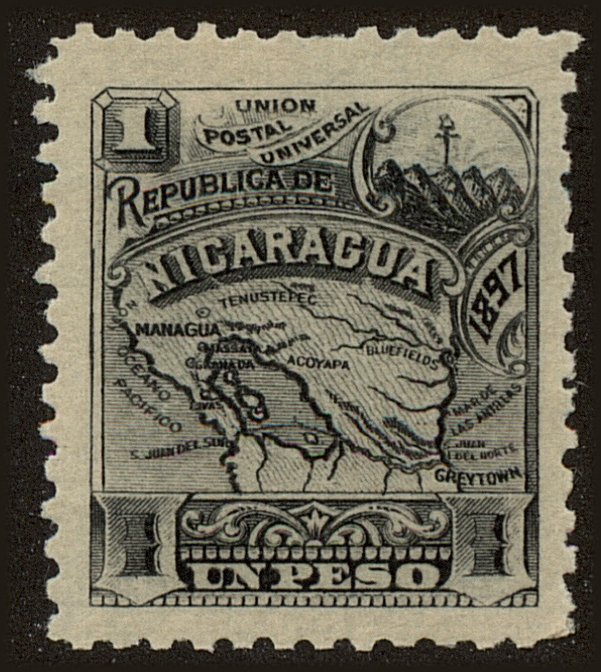 Front view of Nicaragua 96 collectors stamp
