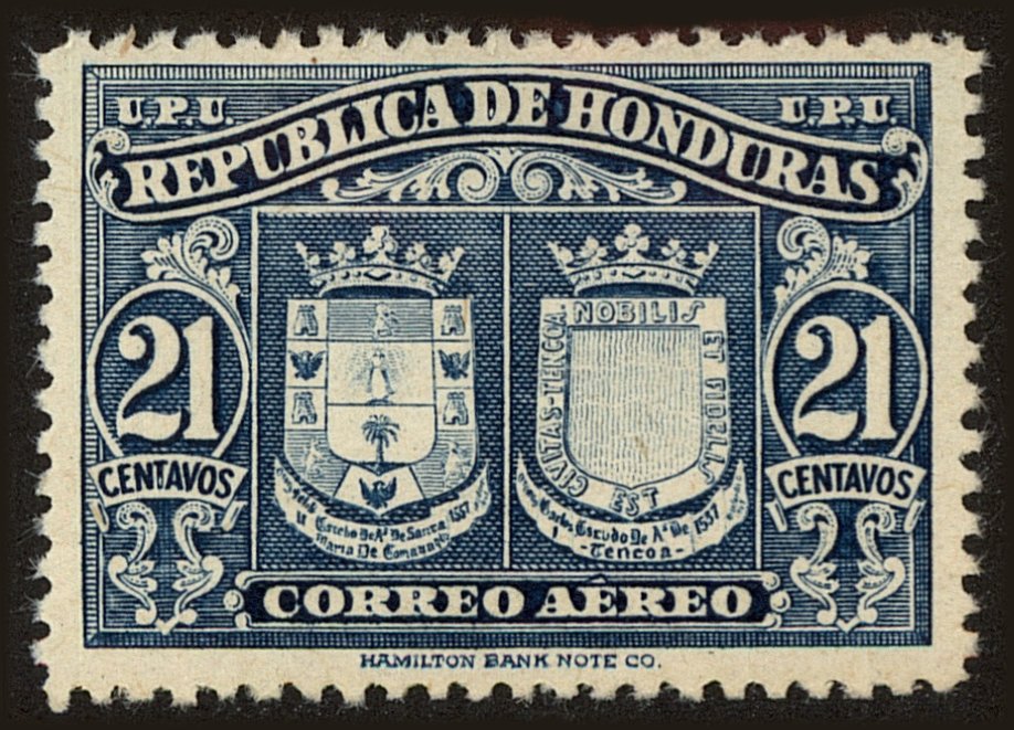 Front view of Honduras C160 collectors stamp