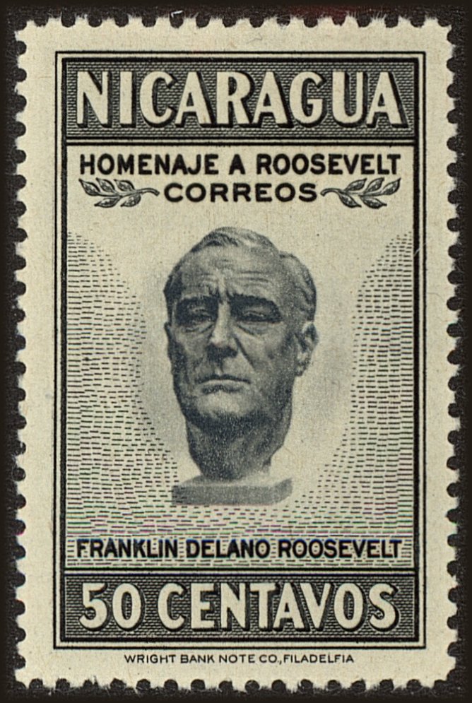 Front view of Nicaragua 700 collectors stamp
