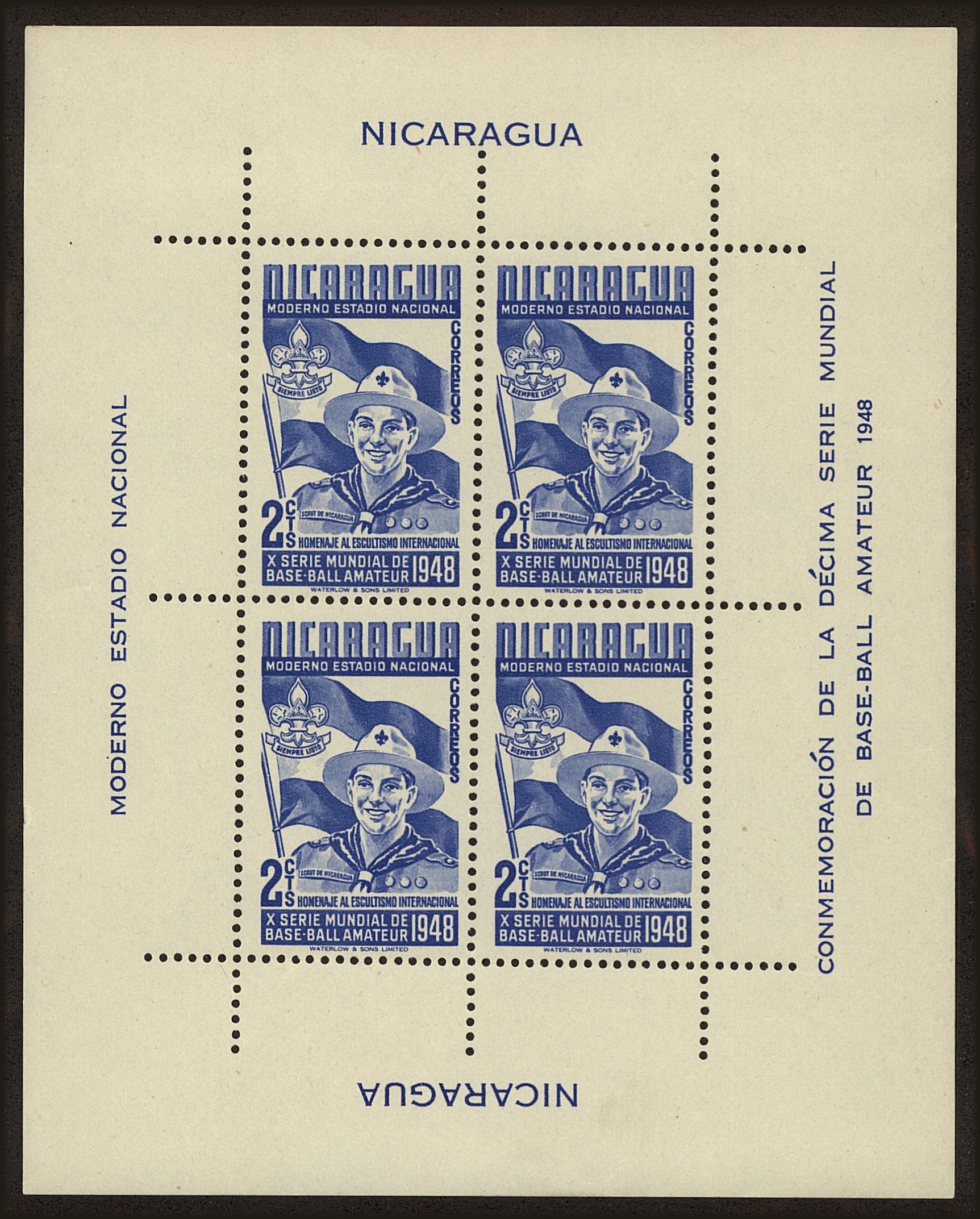 Front view of Nicaragua 718 collectors stamp
