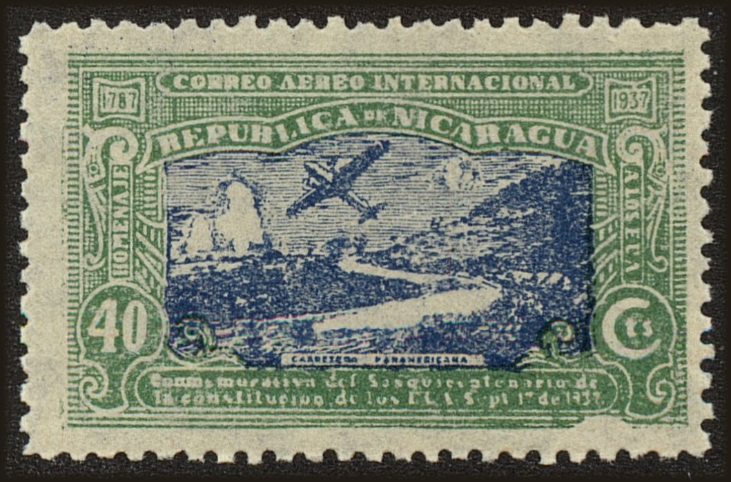 Front view of Nicaragua C209 collectors stamp