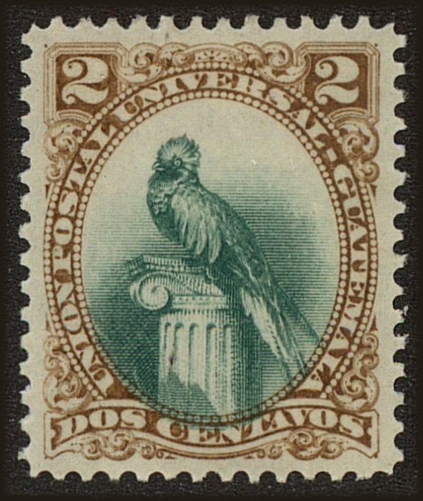 Front view of Guatemala 22 collectors stamp