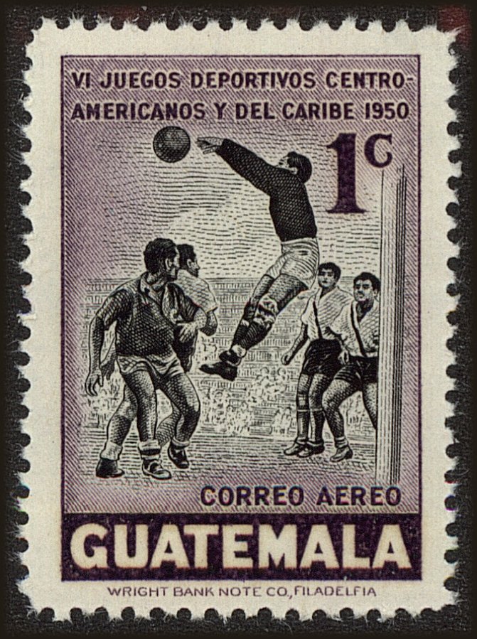 Front view of Guatemala C171 collectors stamp