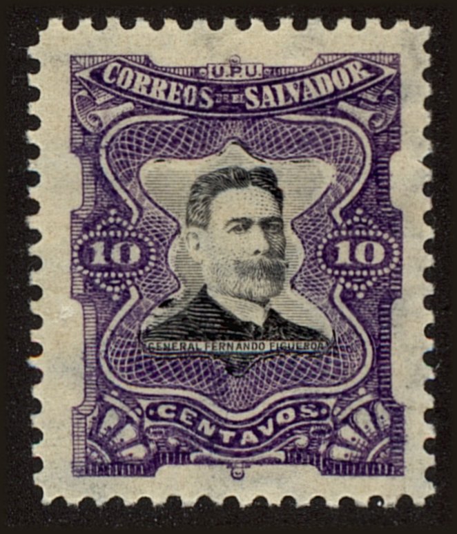 Front view of Salvador, El 384 collectors stamp