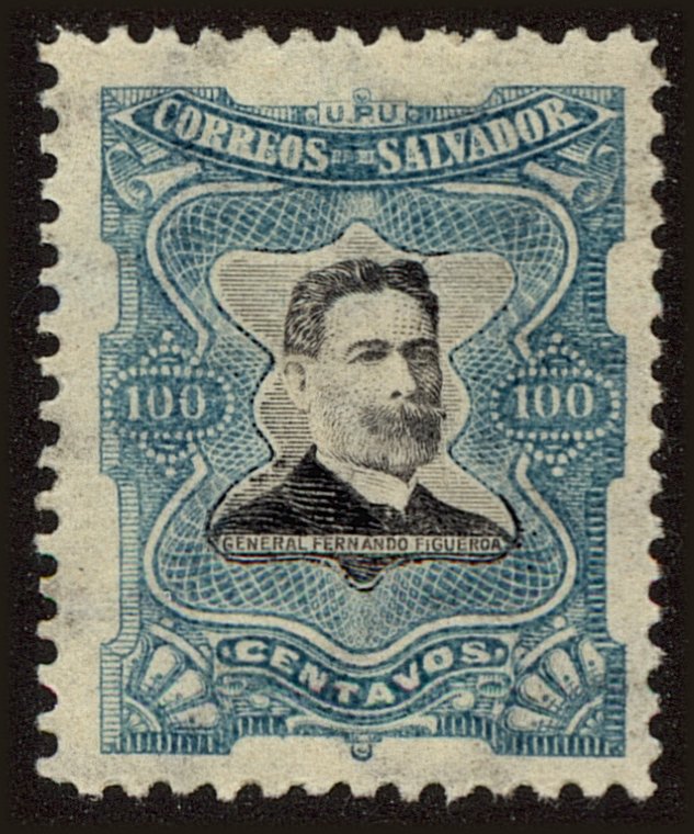 Front view of Salvador, El 390 collectors stamp