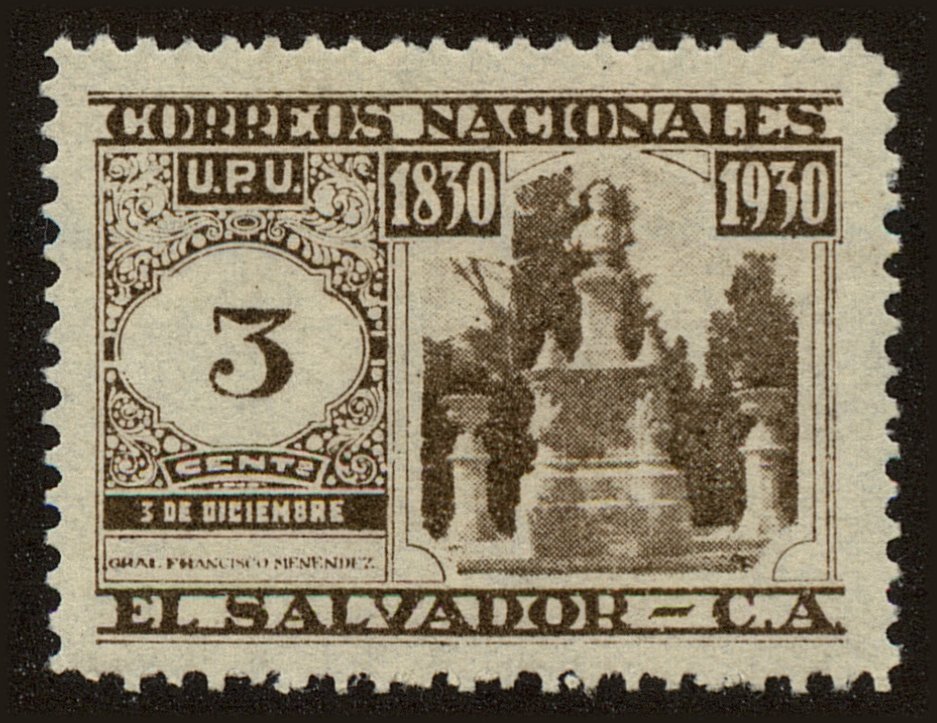 Front view of Salvador, El 517 collectors stamp