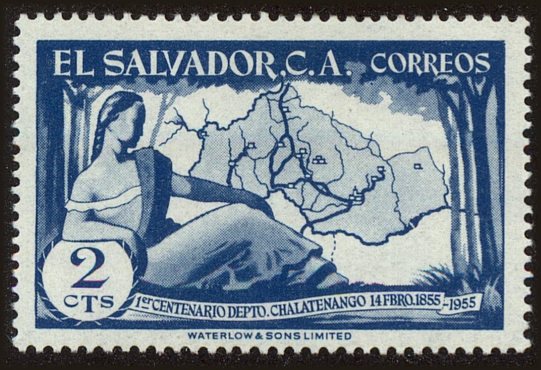 Front view of Salvador, El 682 collectors stamp