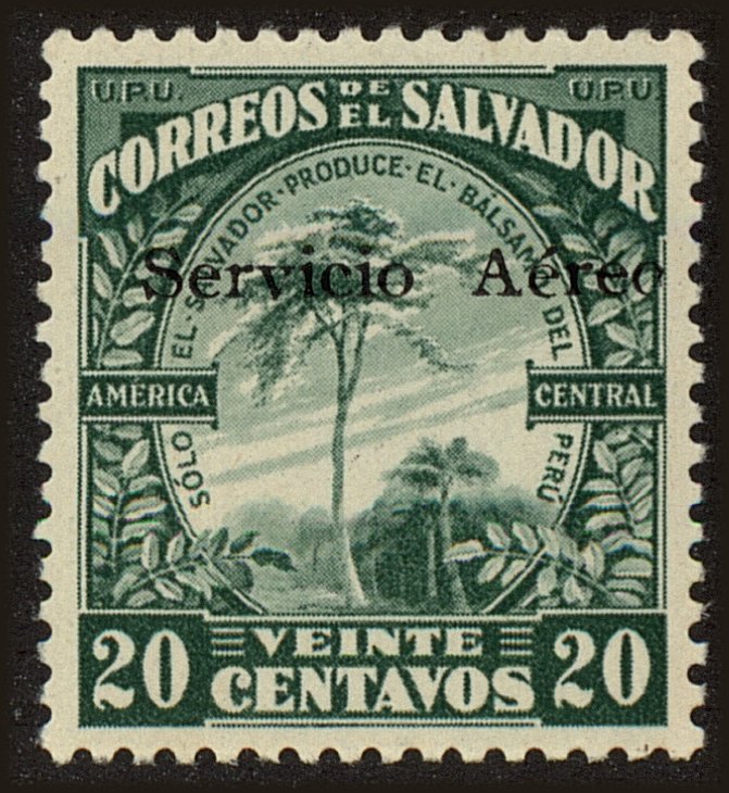 Front view of Salvador, El C1 collectors stamp