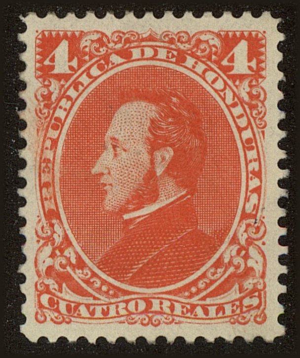 Front view of Honduras 35 collectors stamp