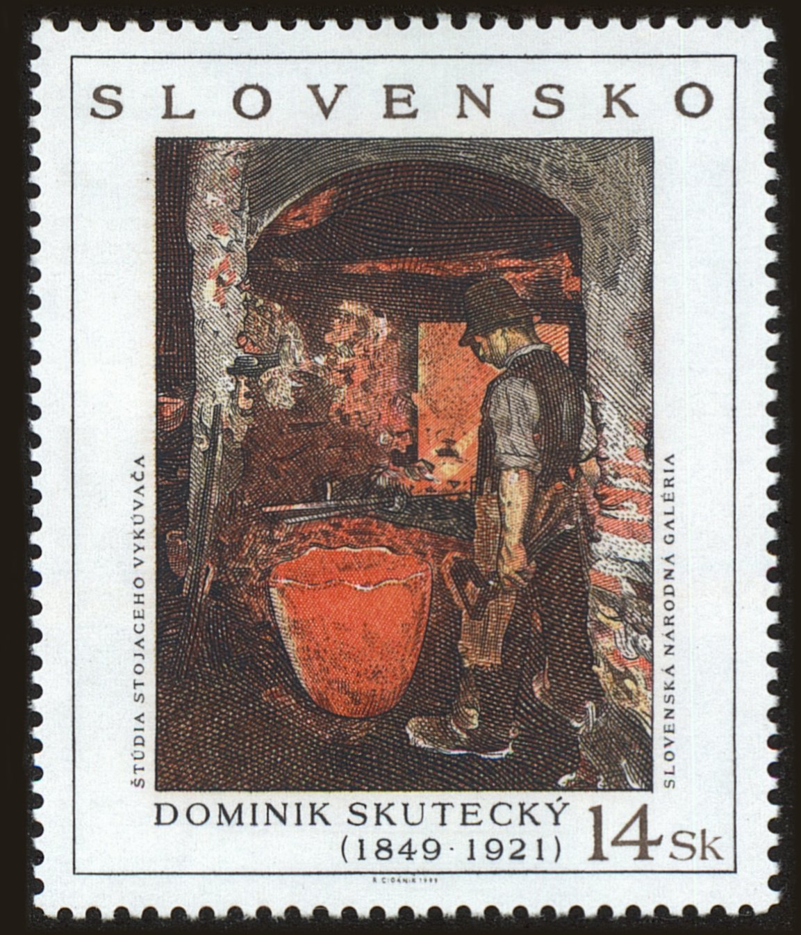 Front view of Slovakia 341 collectors stamp