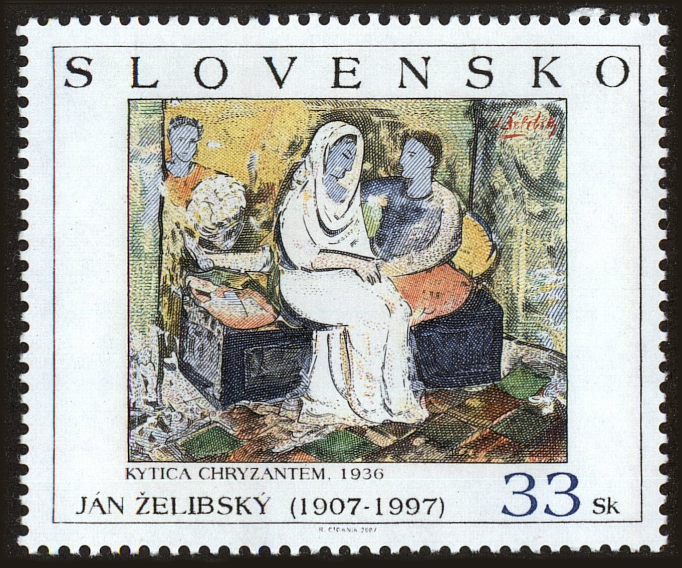 Front view of Slovakia 531 collectors stamp