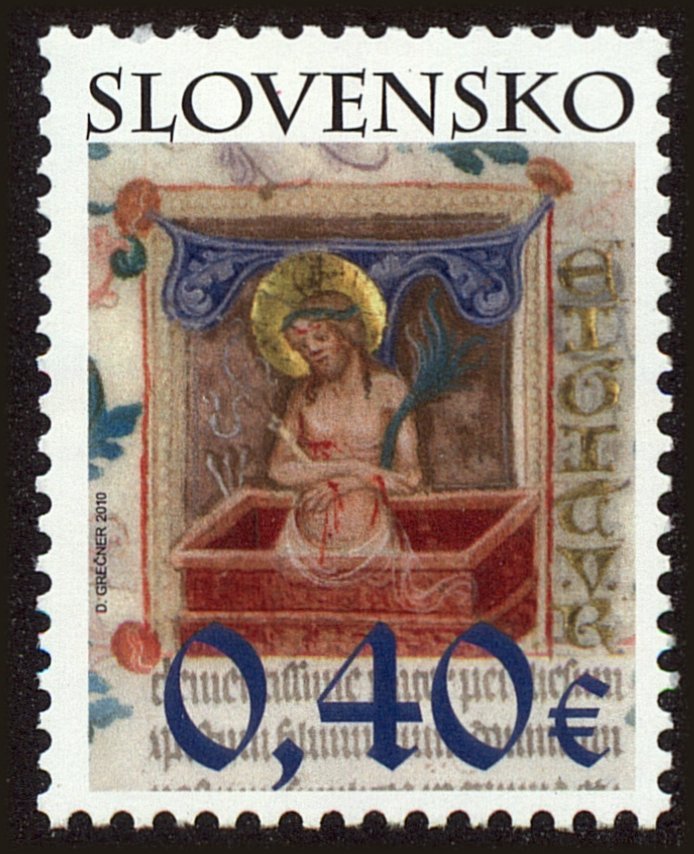 Front view of Slovakia 590 collectors stamp