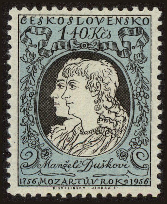 Front view of Czechia 754 collectors stamp