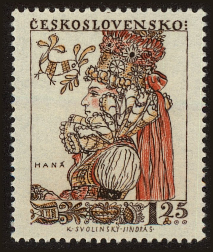 Front view of Czechia 834 collectors stamp
