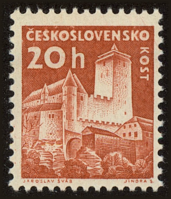Front view of Czechia 972 collectors stamp