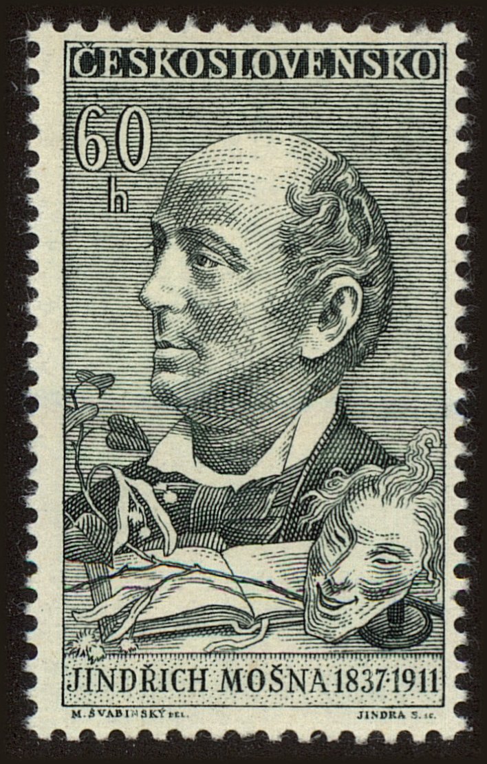 Front view of Czechia 1037 collectors stamp