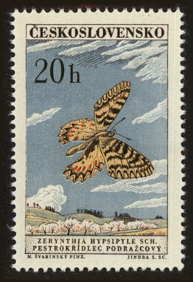 Front view of Czechia 1083 collectors stamp