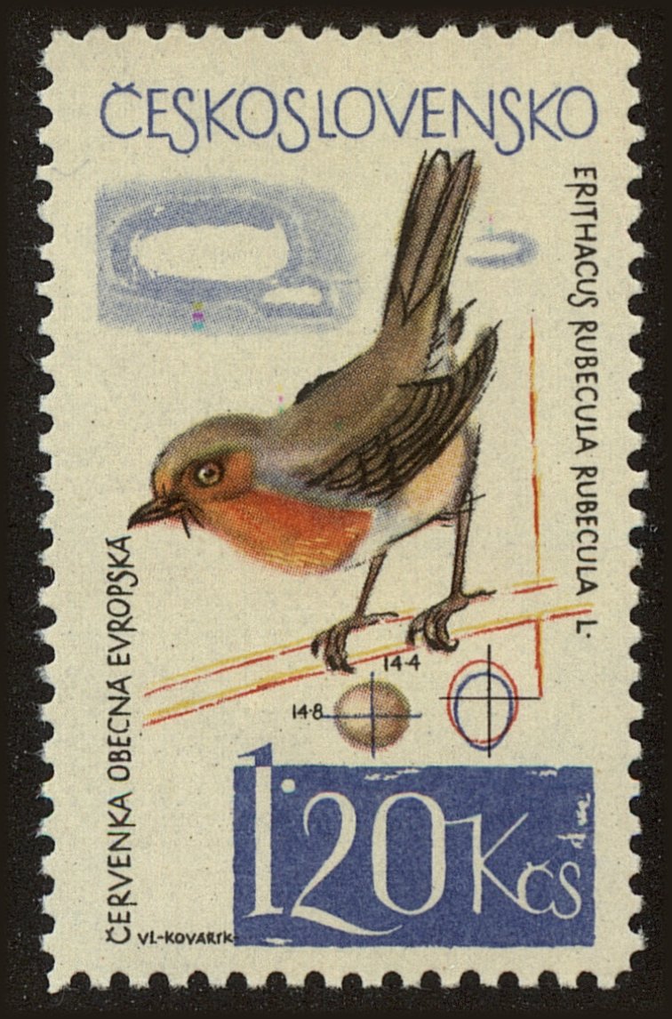 Front view of Czechia 1271 collectors stamp