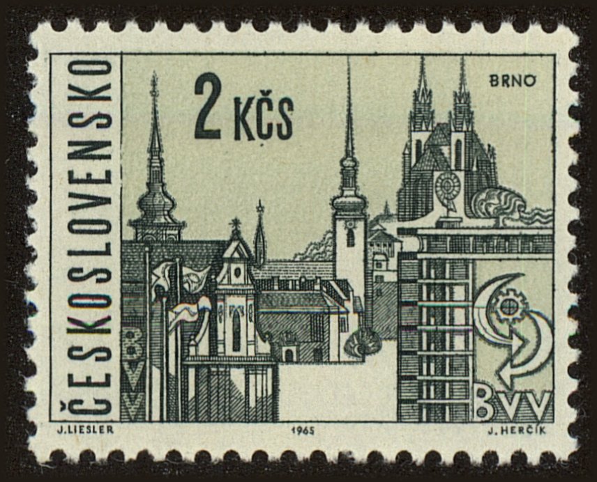 Front view of Czechia 1351 collectors stamp