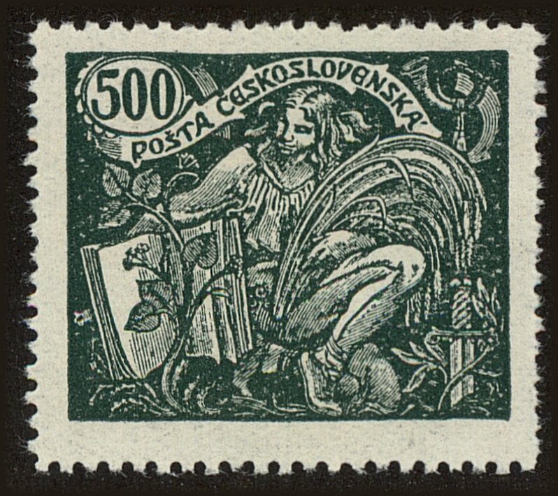 Front view of Czechia 80 collectors stamp