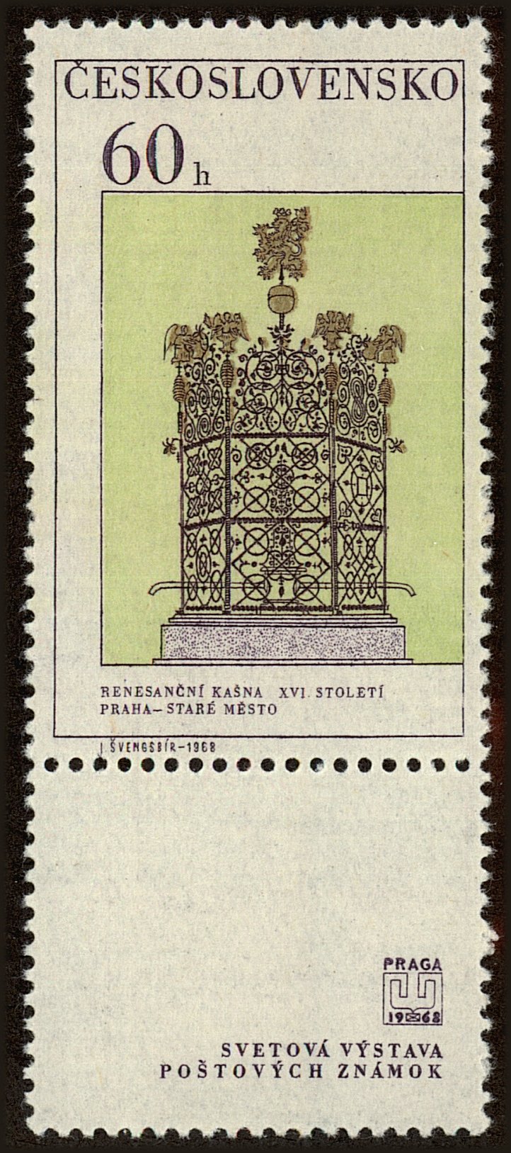 Front view of Czechia 1549 collectors stamp