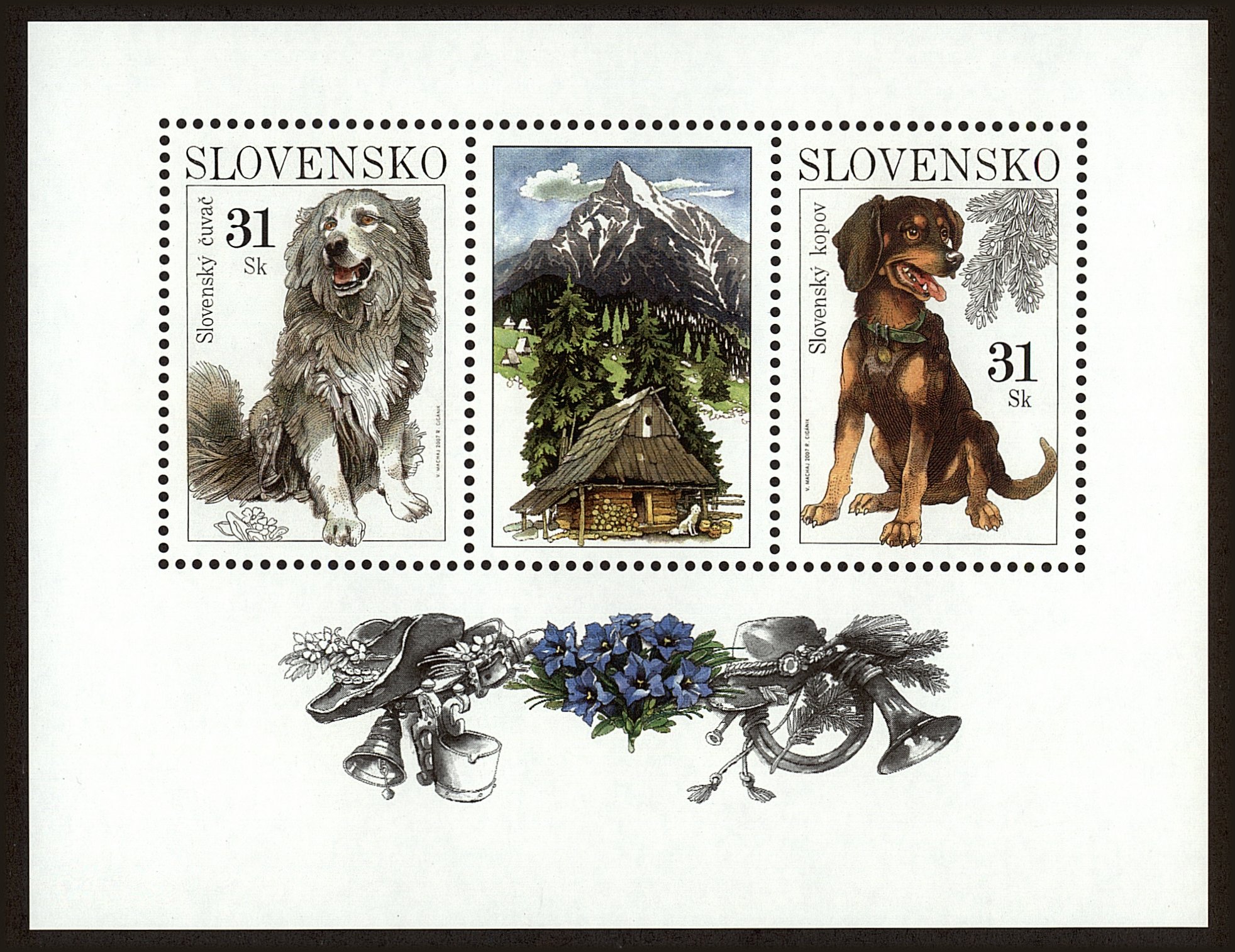 Front view of Slovakia 517 collectors stamp