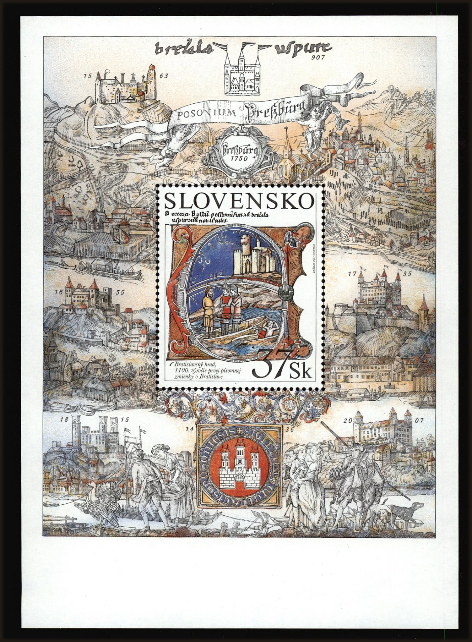Front view of Slovakia 524 collectors stamp