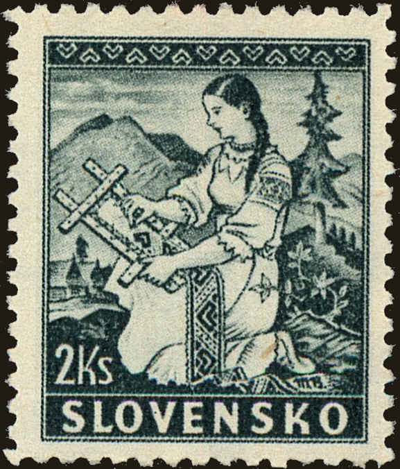 Front view of Slovakia 40 collectors stamp
