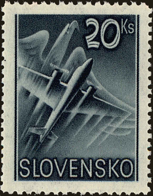 Front view of Slovakia C9 collectors stamp