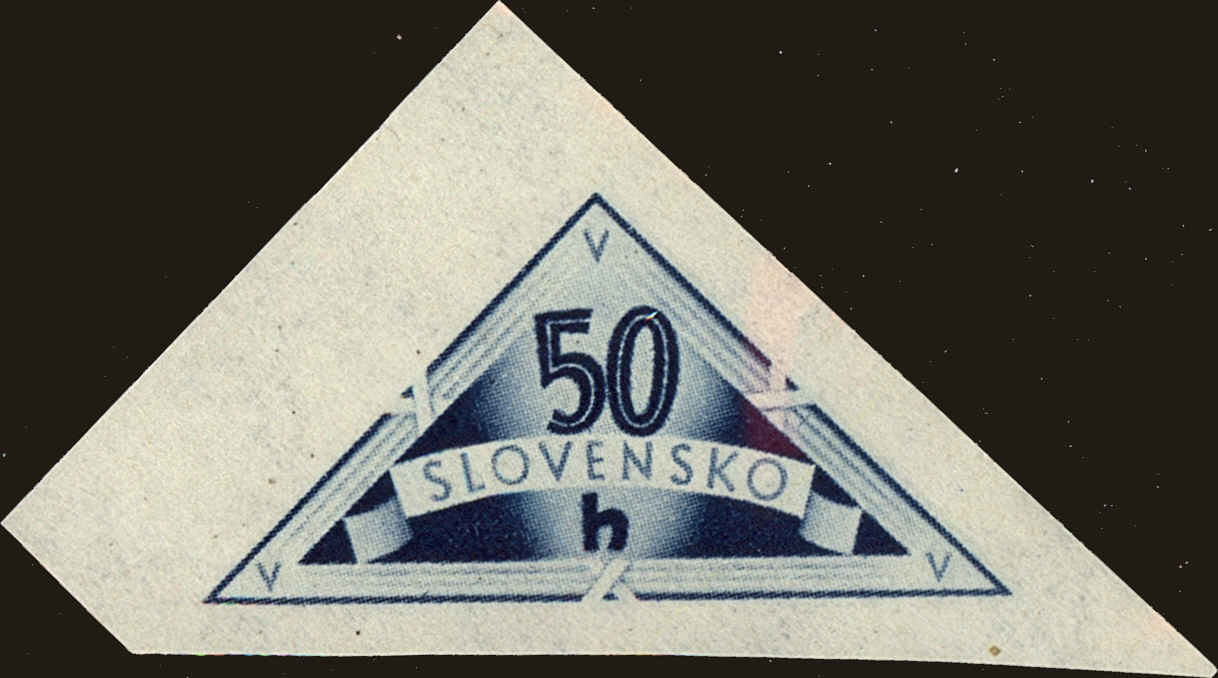Front view of Slovakia EX1 collectors stamp