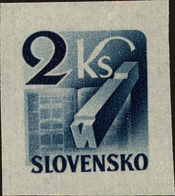 Front view of Slovakia P36 collectors stamp