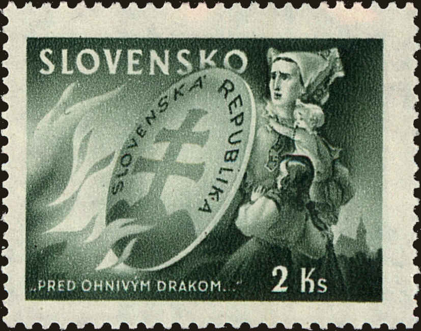 Front view of Slovakia 108 collectors stamp