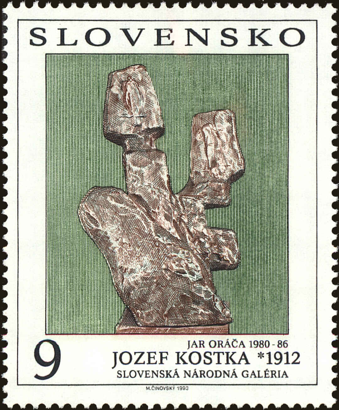 Front view of Slovakia 175 collectors stamp