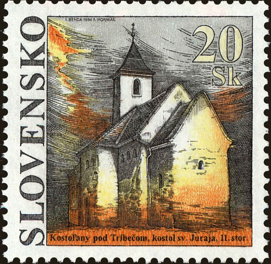 Front view of Slovakia 194 collectors stamp