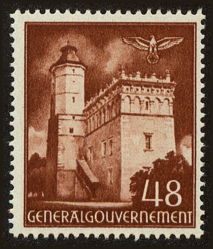 Front view of Polish Republic N67 collectors stamp