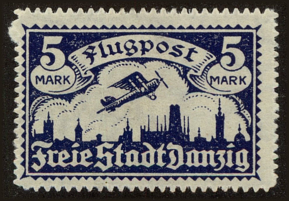 Front view of Danzig C15 collectors stamp